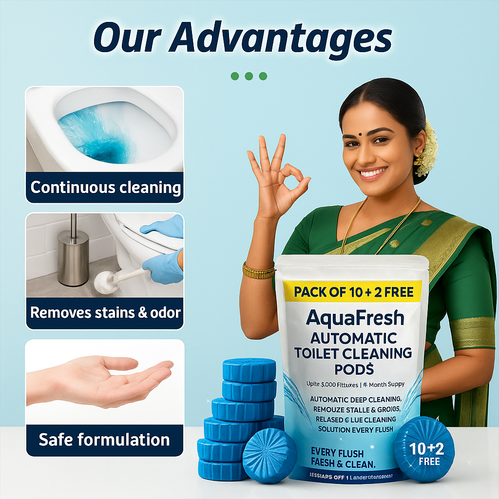 🔵 AquaFresh Automatic Toilet Cleaning Pods ✨