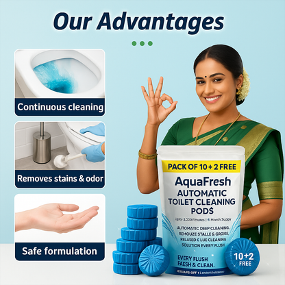 🔵 AquaFresh Automatic Toilet Cleaning Pods ✨