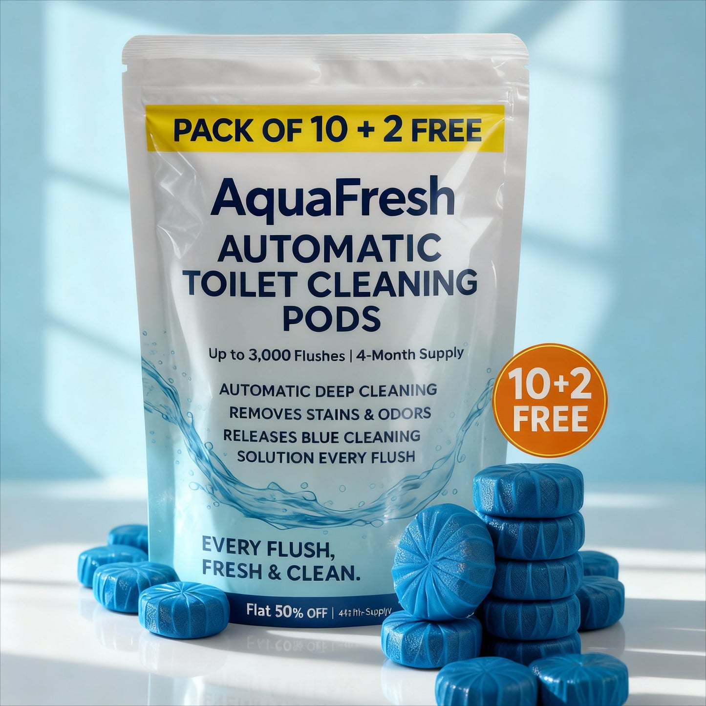 🔵 AquaFresh Automatic Toilet Cleaning Pods ✨